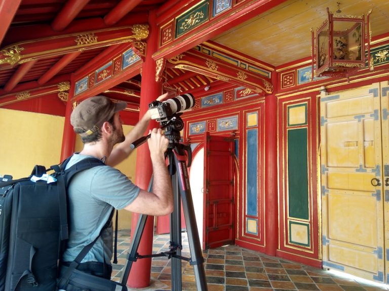 Filming in Hue, Vietnam