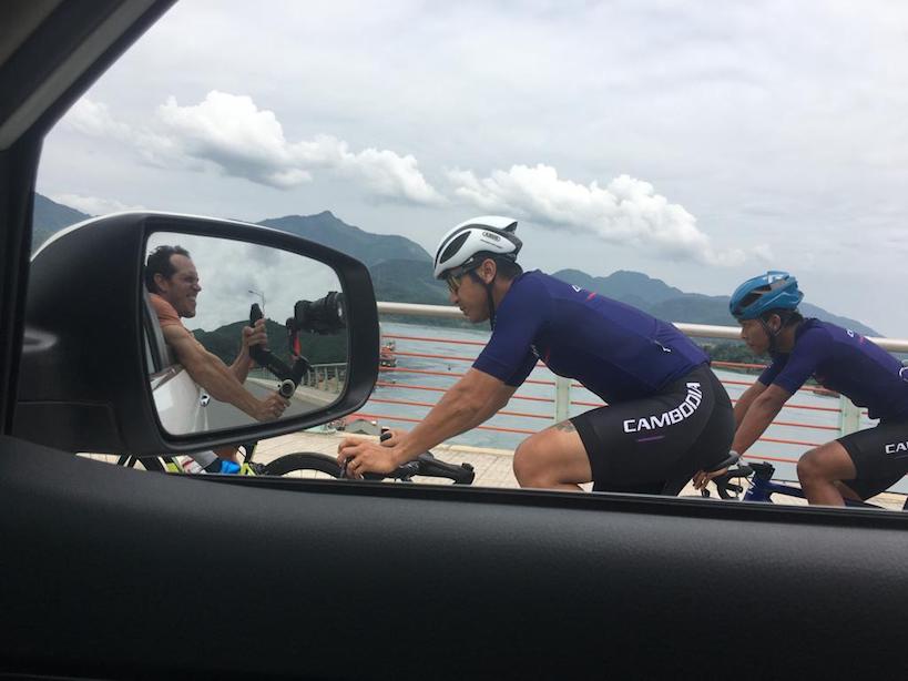 filming road cycling vietnam