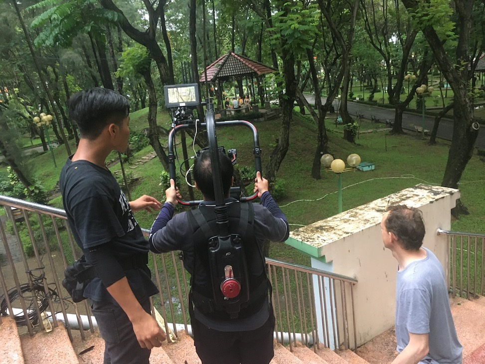 Vietnamese DOP camera man filming
