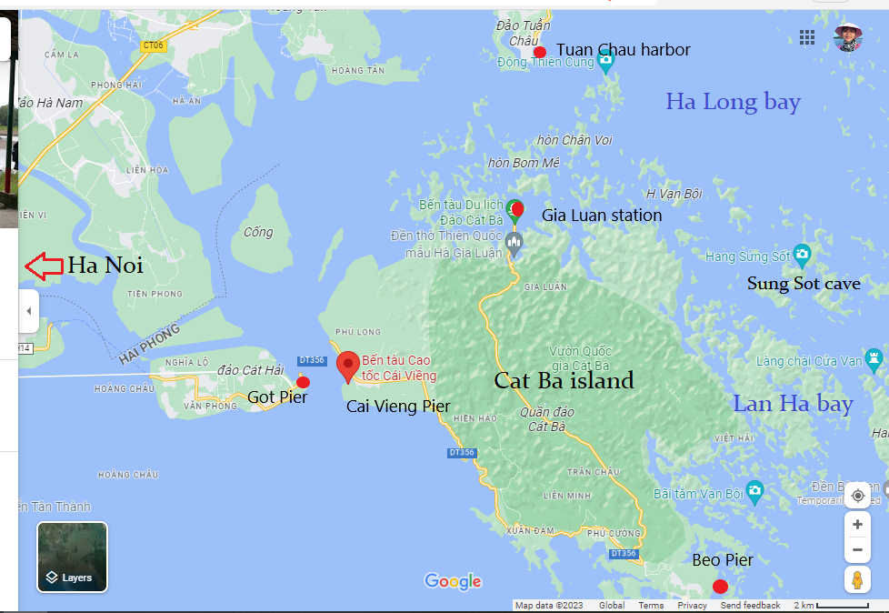 Ha Long bay and Cat Ba map filming fixer